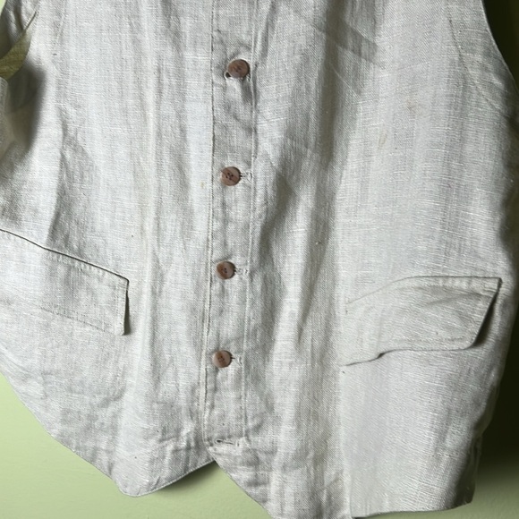 Joseph  ABBOUD  academic,Light tan Button-Up Vest - Picture 4 of 6